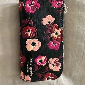 Kate Spade Black Floral Women's Wallet